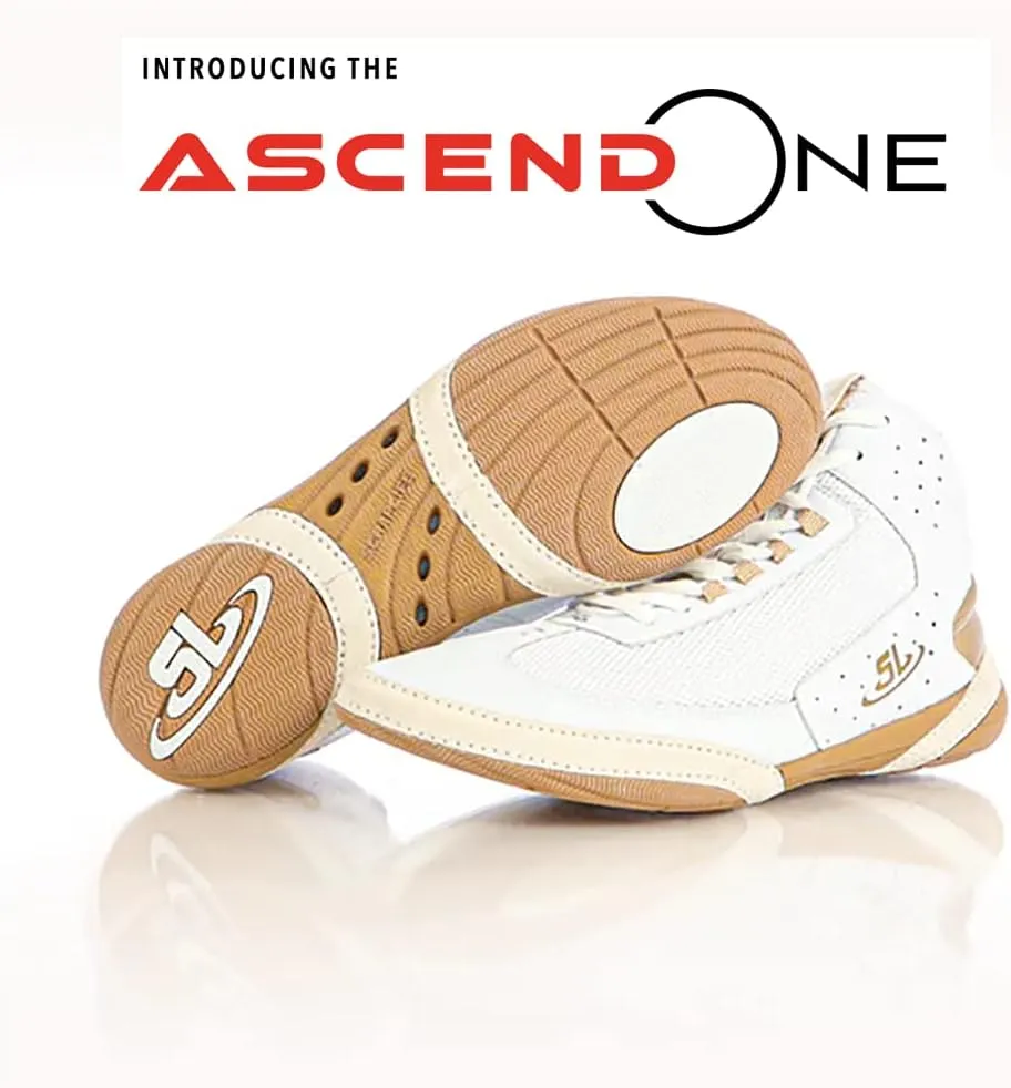 | Ascend One Bo Nickel Signature Model Wrestling Shoes | White & Gold