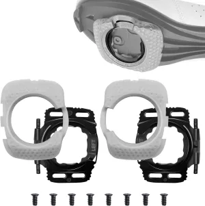 1 Pair Quick Release Cycling Shoes Cleats Self-Locking Pedal Aerodynamic for Wahoo for SpeedPlay for Zero (Light Grey)