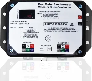 13398-DO Dual Synchronous Velocity Slide Controller, Replacement for Controller V-Sync II ，Compatible with Lippert in-Wall Slide-Out on RV，Replaced 13398-C2 Version, Match 211852 Component.