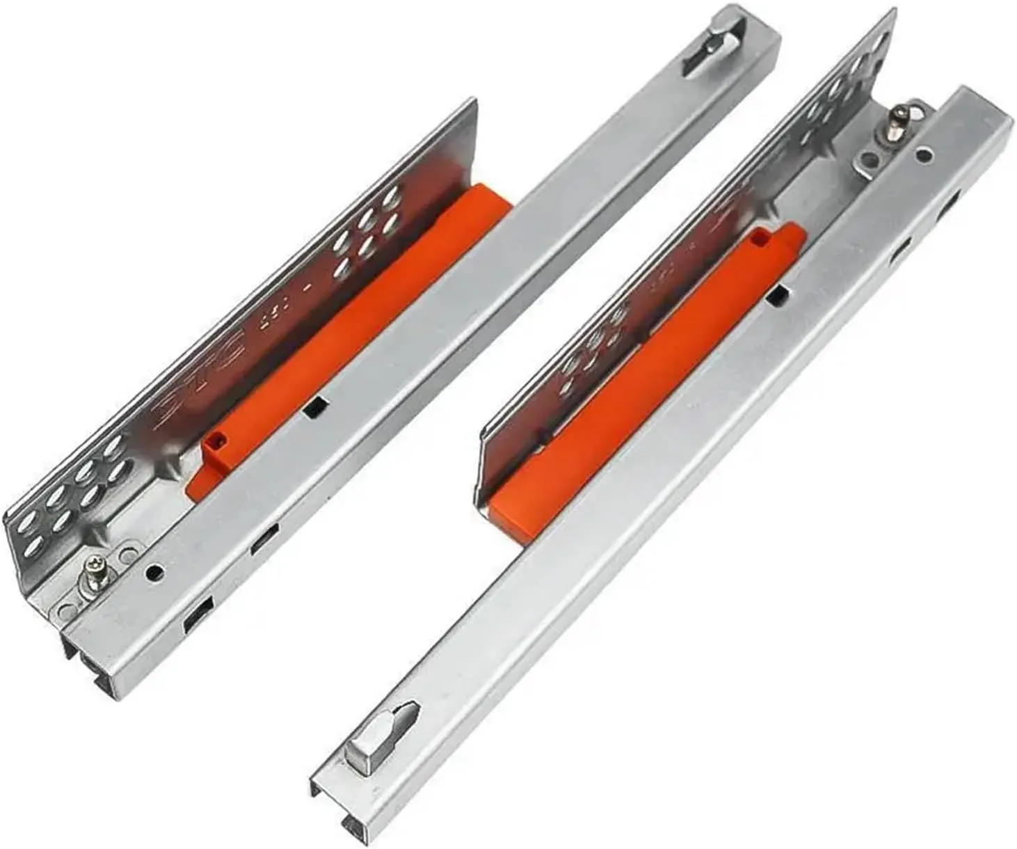 1Pair/ Lot Rebound Press Push to Open Under Mount Furniture Kitchen Bath Drawer Slide Rail Runner 25KG(16inches 400MM)