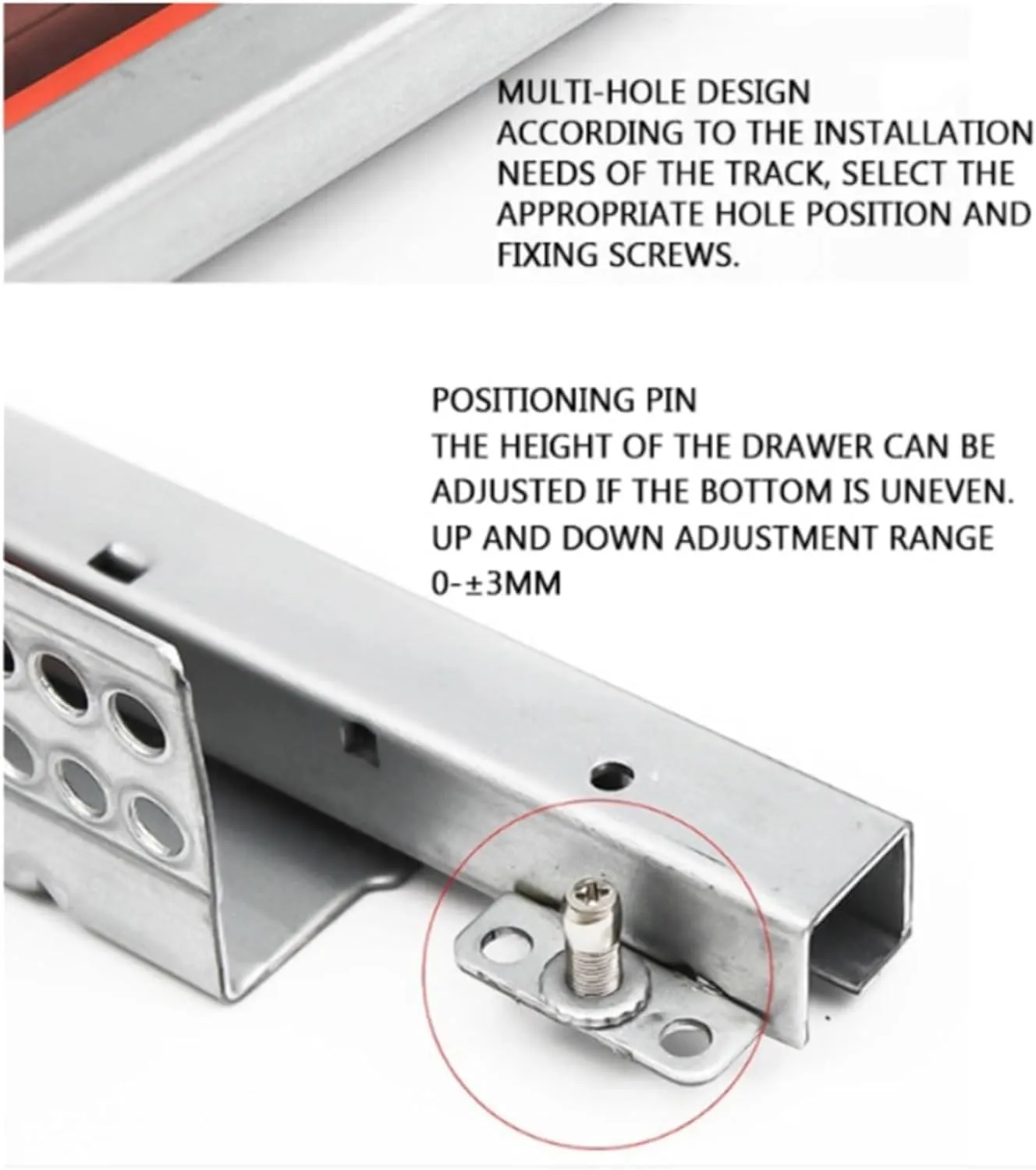 1Pair/ Lot Rebound Press Push to Open Under Mount Furniture Kitchen Bath Drawer Slide Rail Runner 25KG(16inches 400MM)