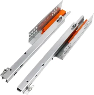 1Pair/ Lot Rebound Press Push to Open Under Mount Furniture Kitchen Bath Drawer Slide Rail Runner 25KG(16inches 400MM)