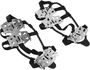 1Pair Non Slip Ice Crampons with Steel Studs Tooth Traction Cleats for Hiking Walking and Climbing Snow and Ice Versatile Shoe Spikes for Secure Grip Slippery