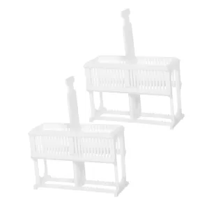 24-Slice Plastic Microscope Slide Rack Lab Storing Holder Reusable Staining Stand for Experiments