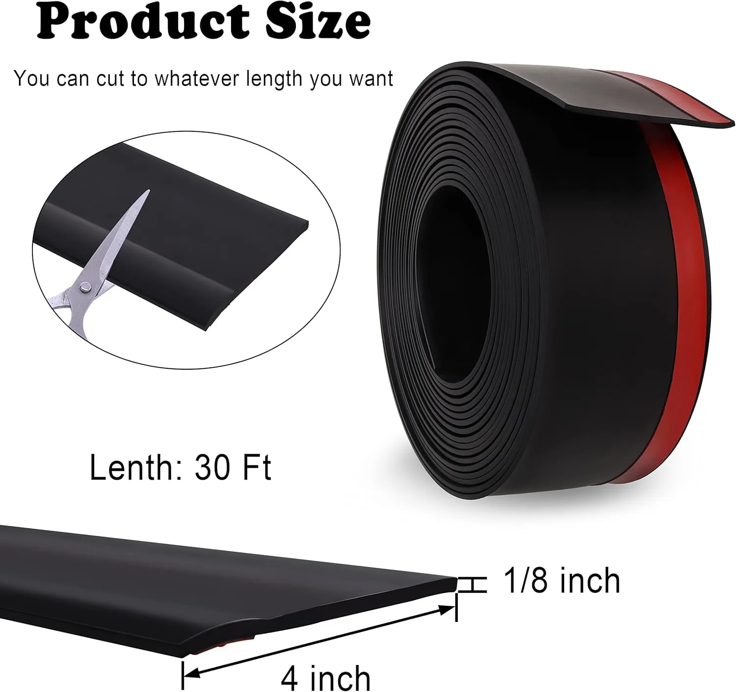 4 Inch RV Slide Out Seal, RV Slide Out Weather Stripping Wiper Seals with Adhesive Tape 30 Ft Truck Black Rubber Stripping for Keeping Out Noise and Weather, Camper Rubber Slide Out Seal