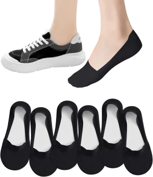 5/6 Pairs No Show Socks Womens Low Cut Liner Non Slip Invisible Hidden Socks for Womens Girls Flat Socks