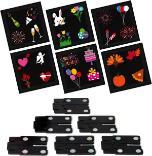 6 Extra Holiday Slides for Star Shower Slide Show LED Projector - New Years Day, Easter, Patriotic, Valentine’s Day, Birthday, Thanksgiving Themes