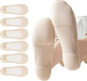 6 Pair Ultra Low Cut Invisible Womens No Show Socks With Padding For Flats Loafer, Size 5-7,8-10.5,11-13,