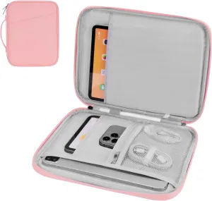 9-11 Inch Tablet Bag for Women, Padded Carrying Sleeve Case for iPad Pro 11 (2022-2018), iPad 10.9 (10th Gen), iPad Air (5/4th Gen), Galaxy Tab S9/S8 (11Pink)