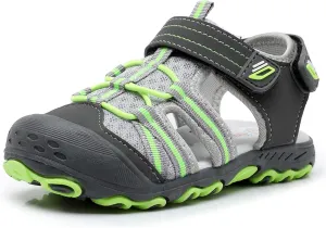 Ahannie Boys Girls Outdoor Sport Sandals,Kids Closed Toe Beach Sandals, Toddler Summer Shoes