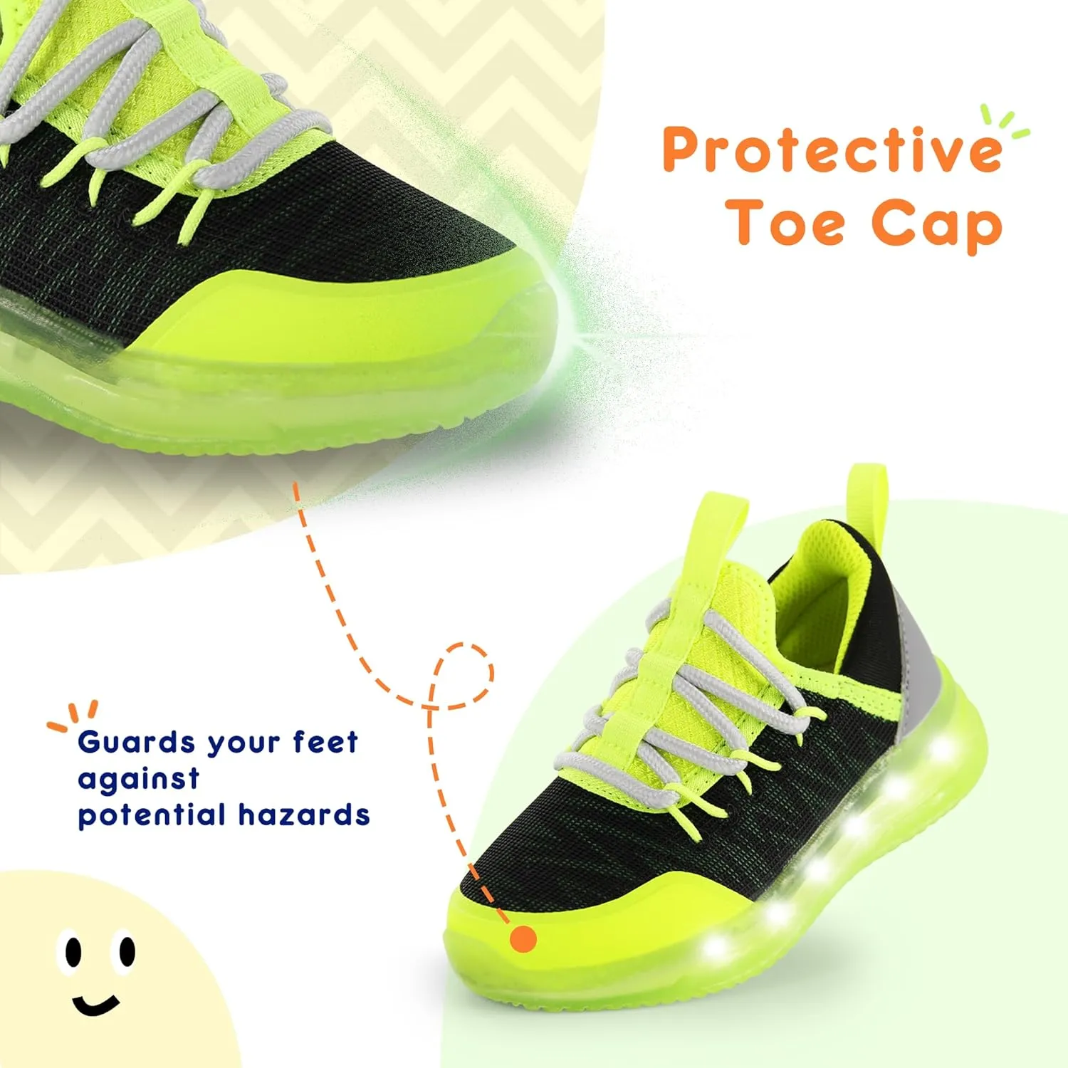 AMZZPIK LUMIKICK Light Up Shoes for Boys Girls Kids Tennis Sneakers Walking Led Glow Shoe for Toddler
