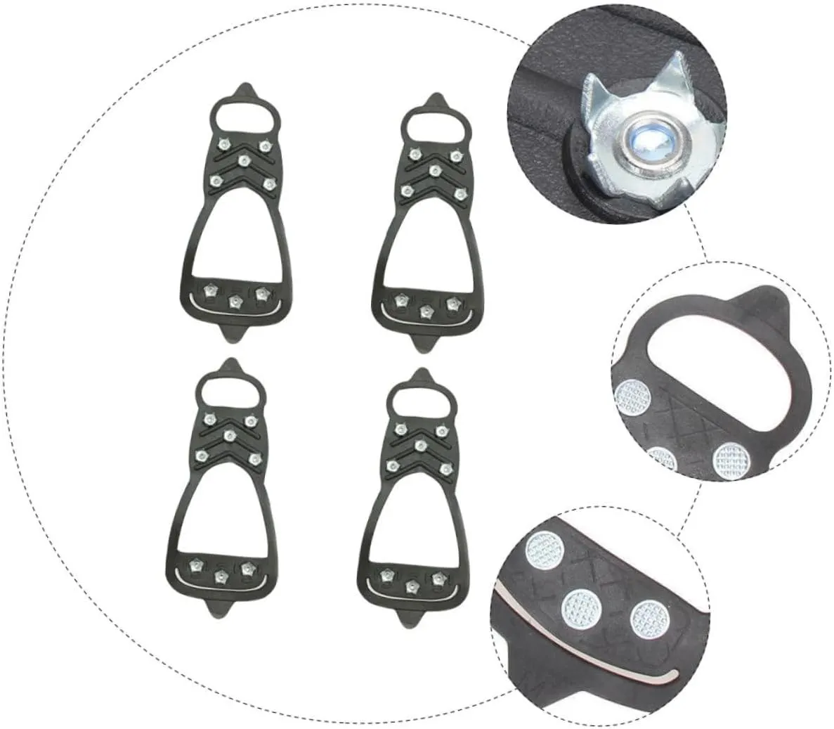 Anti-Slip Eight-Tooth Crampons Shoes Crampons Anti-Slip Traction Cleats Shoe Ice Shoe Boot Traction