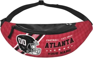 Atlanta Waist Bag Adjustable Football Belt Bag Personalized Custom Fanny Pack Sports Hiking Running Belt Waist Pack for Women Men Fans Gifts