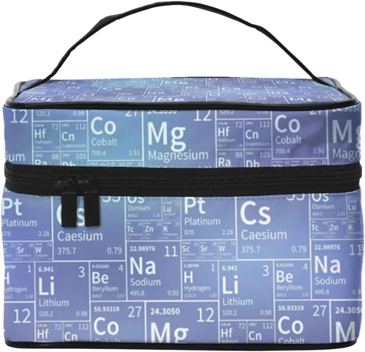 Augenstern Cosmetic Bag Organizer Chemical Periodic Table Funny Travel Makeup Case Toiletry Bag With Handle
