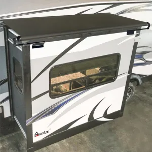 Awnlux Black Modular Slide Topper Awning Slide Out Protection for RVs, Travel Trailers, 5th Wheels, and Motorhomes -6'6" (6'1" Fabric)