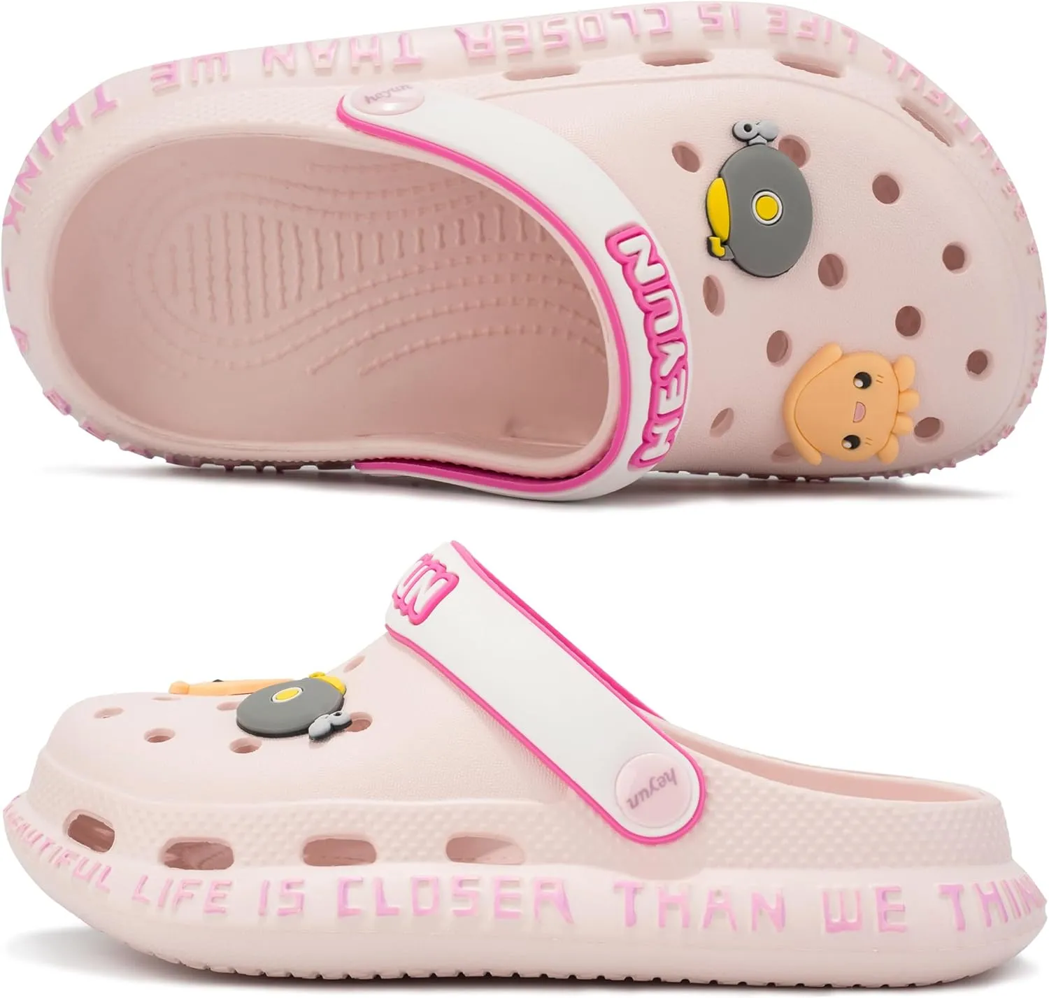 Azooken Kid's Cute Clogs Slides Boys Girls Slippers Beach Pool Shower Sandals Cartoon Garden Shoes(Toddler/Little Kids/Big Kids)