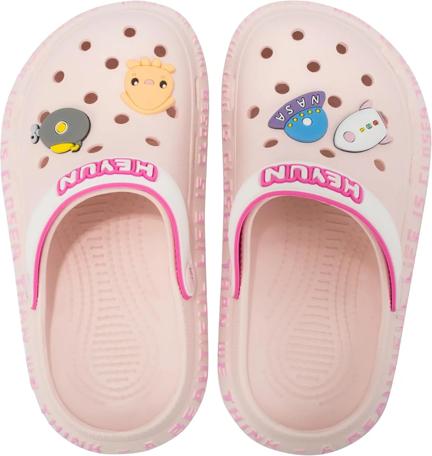 Azooken Kid's Cute Clogs Slides Boys Girls Slippers Beach Pool Shower Sandals Cartoon Garden Shoes(Toddler/Little Kids/Big Kids)