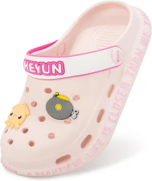 Azooken Kid's Cute Clogs Slides Boys Girls Slippers Beach Pool Shower Sandals Cartoon Garden Shoes(Toddler/Little Kids/Big Kids)