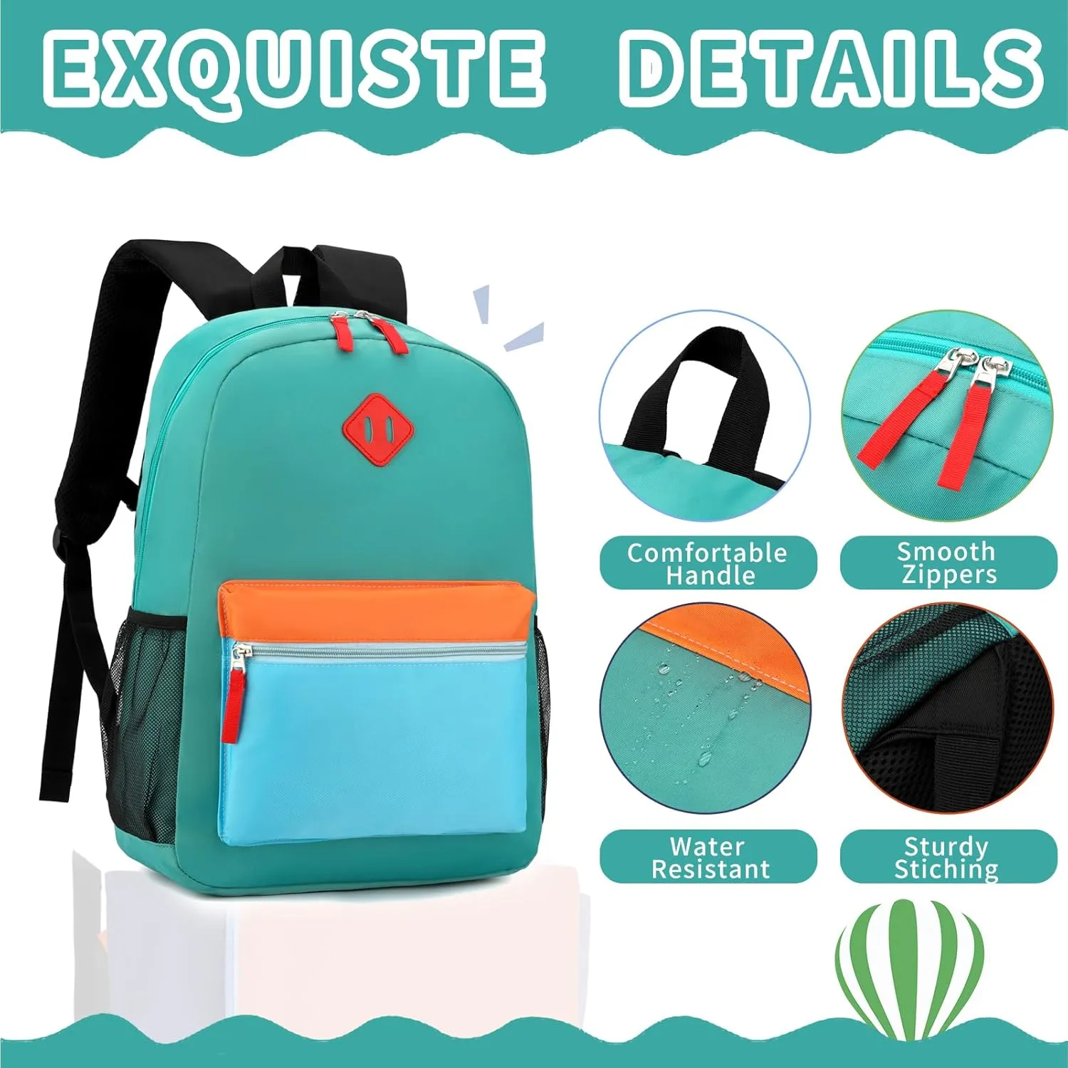 Backpack Set for Girls Boy Kids Backpack with Lunch Box for Elementary Primary Kindergarten School Bag (Dark Blue, Large)