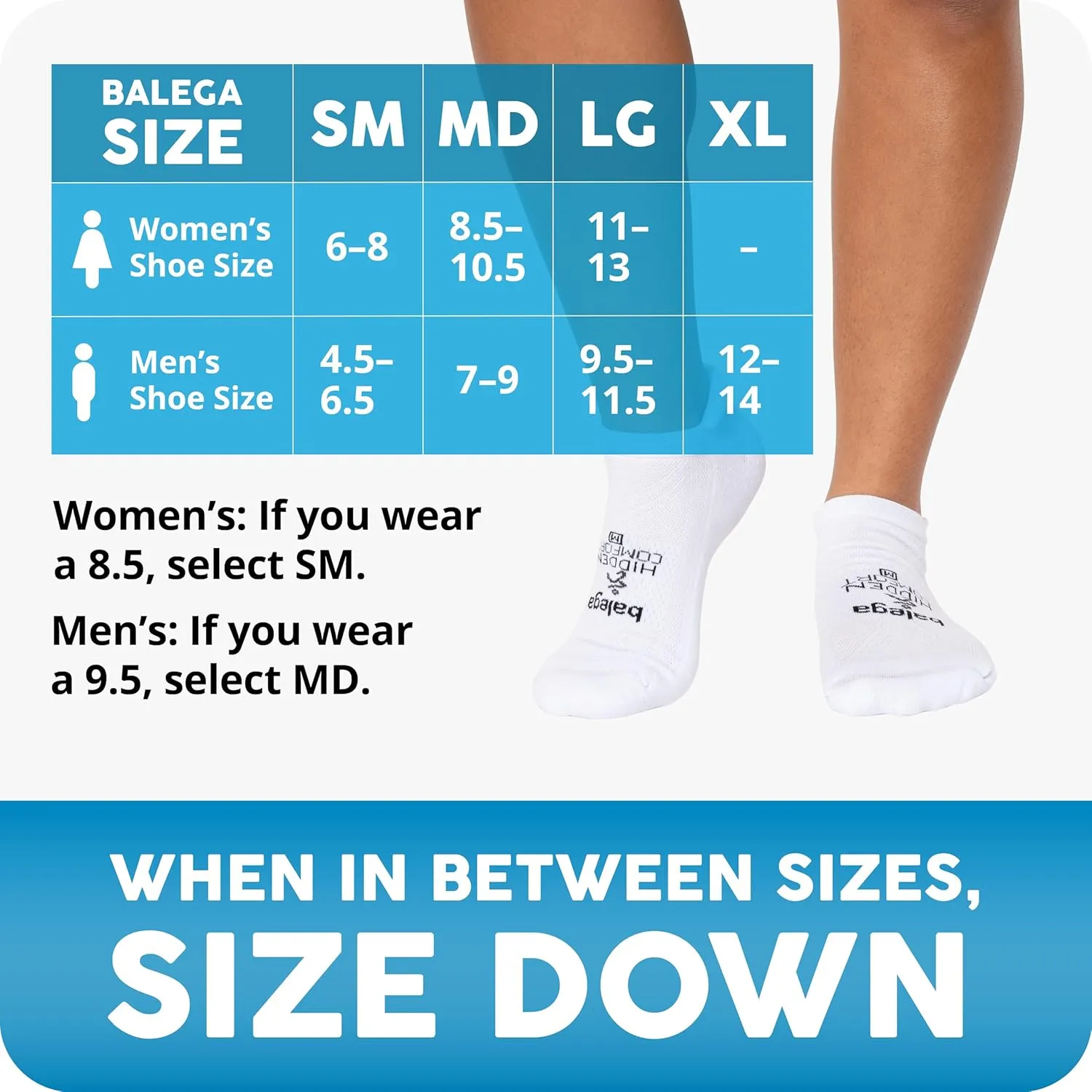 Balega Unisex Adult Hidden Comfort Performance No Show Athletic Running Socks (1 Pair)
