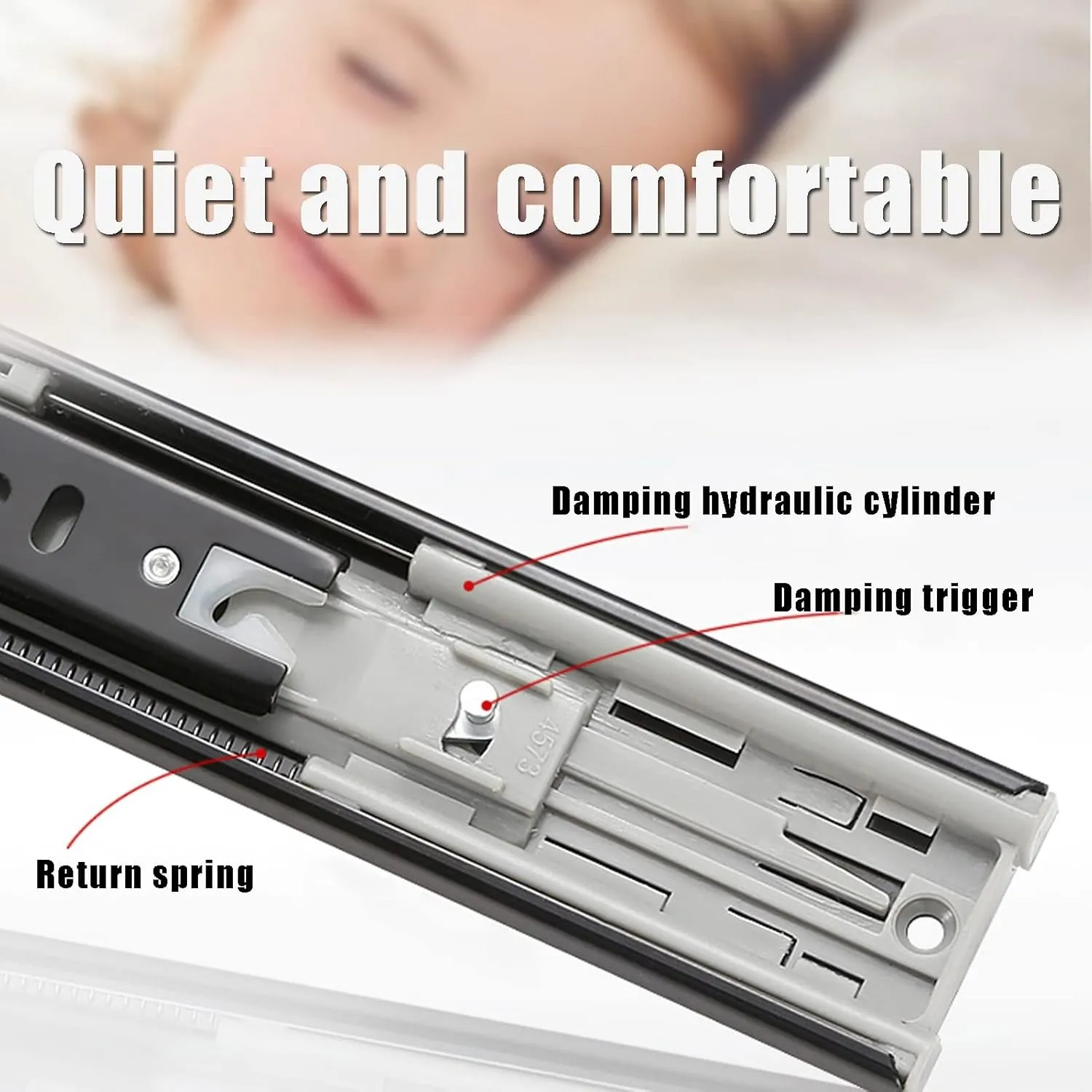 Ball bearing drawer slides , full extension sliding rail, three buffer static tracks, anticorrosive and rust, abrasion and stable, study, kitchen, wardrobe orbit, load -bearing 30kg ( Size : 55cm )