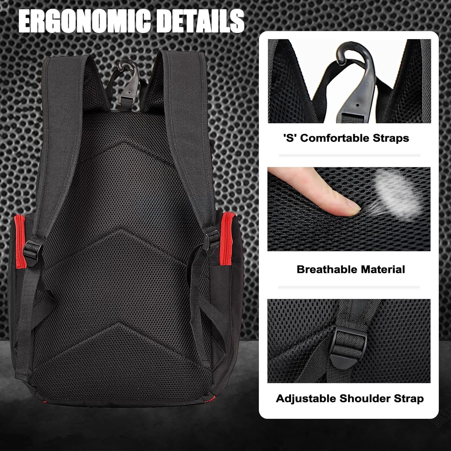 Basketball Backpack Large Sports Bag, Gym Bag with Ball Compartment and Shoe Compartment to Store Sports Shoes Water Bottles Laptops and Daily Necessities, Widely Used in Basketball, Soccer