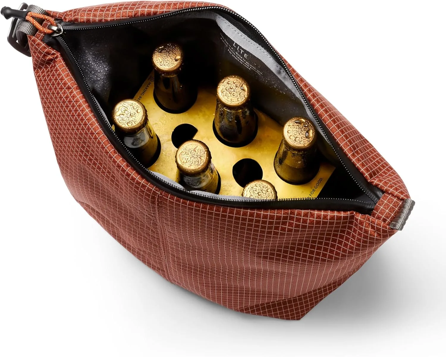 Bellroy Lite Cooler Caddy (10 liter insulated soft cooler bag with waterproof lining, built-in bottle opener, folds away flat when empty) - Clay