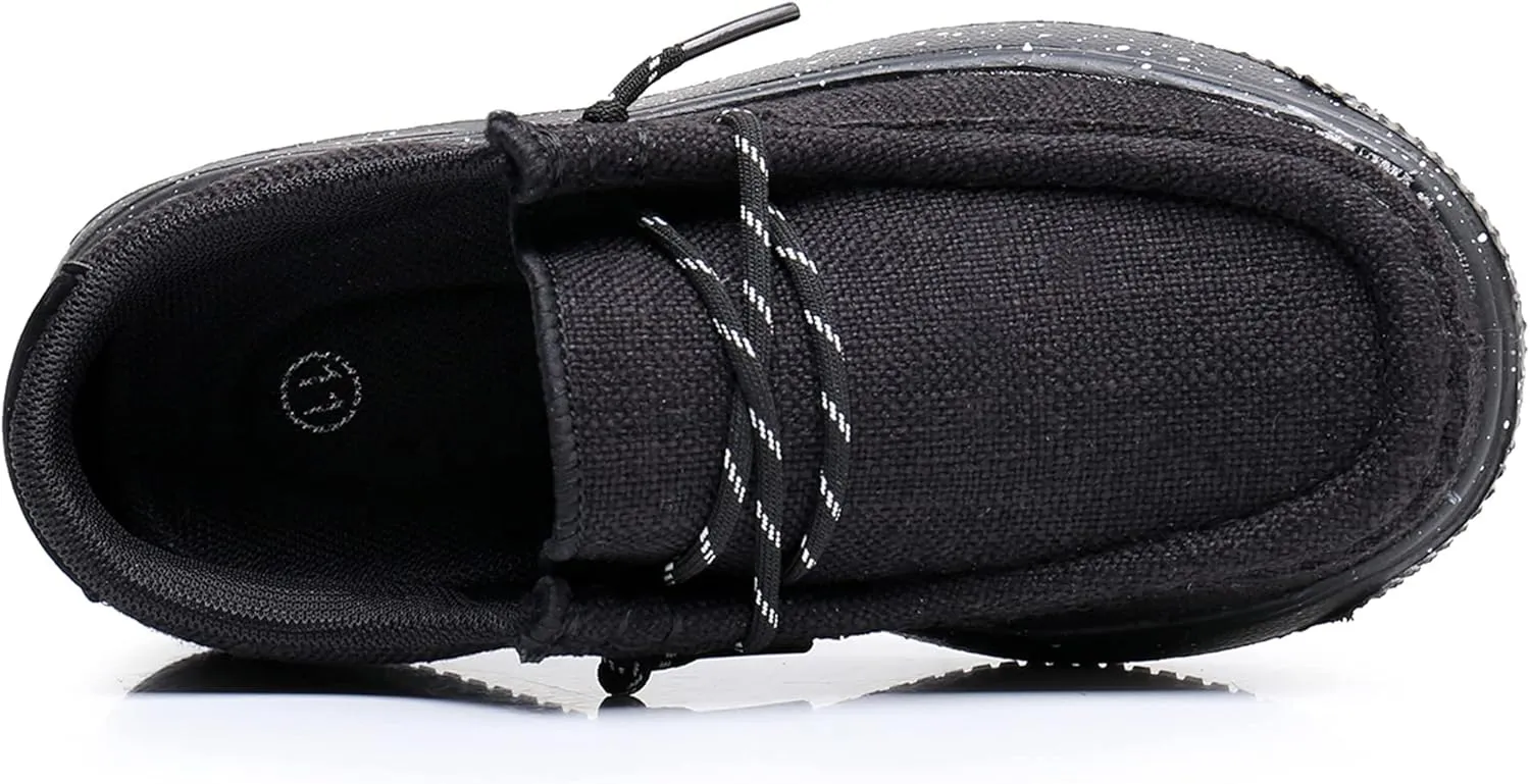 Blikcon Boys Girls Slip-On Casual Boat Shoes Light-Weight Lace Up Loafers(Toddler/Little Kid/Big Kid)
