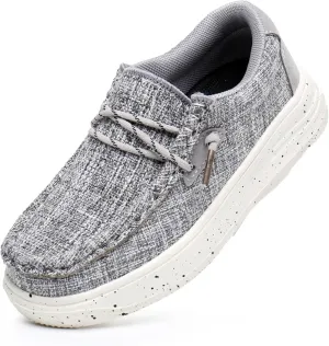 Blikcon Boys Girls Slip-On Casual Boat Shoes Light-Weight Lace Up Loafers(Toddler/Little Kid/Big Kid)