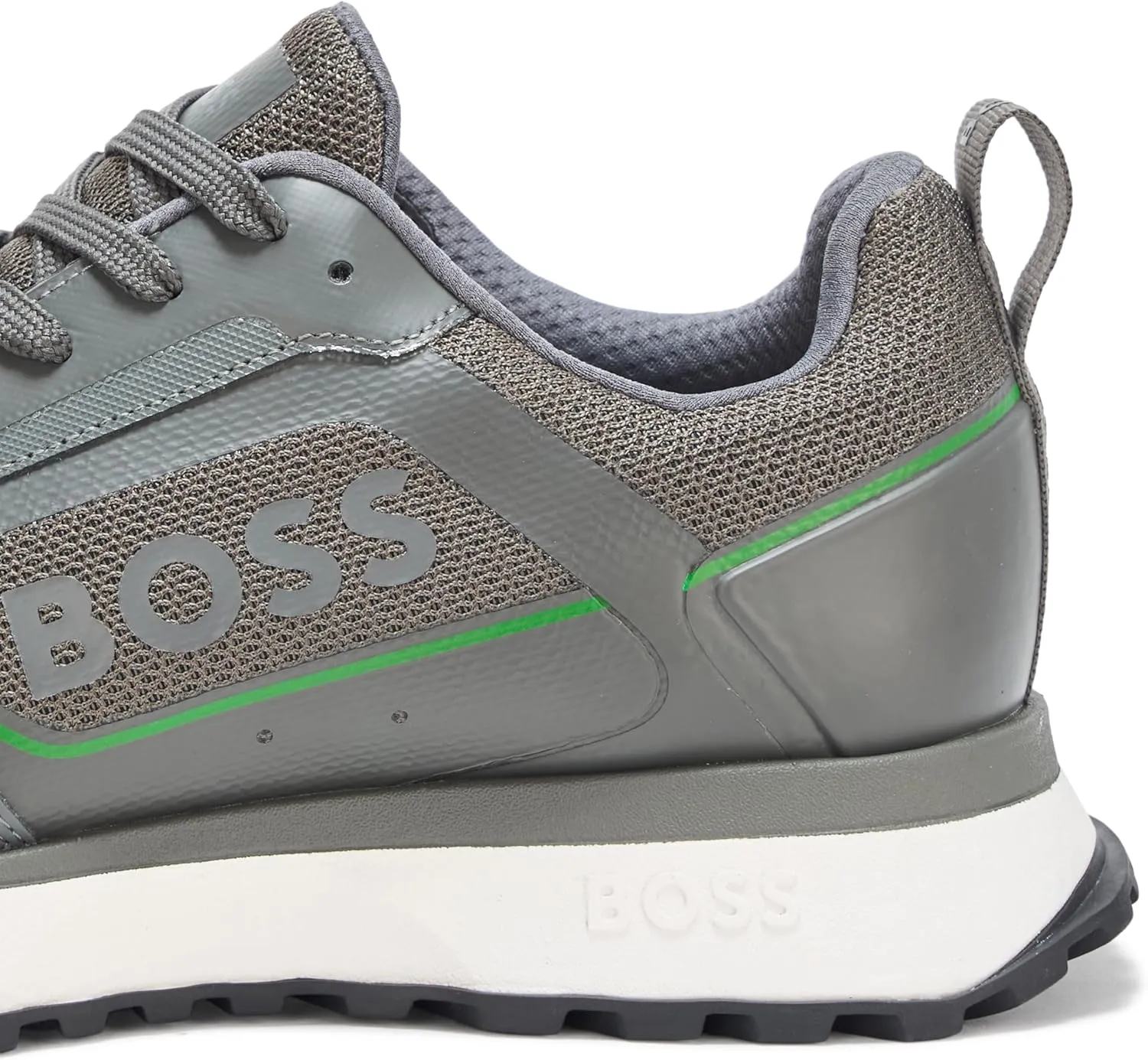 BOSS Men's Big Logo Mesh Mix Lace Up Sneaker