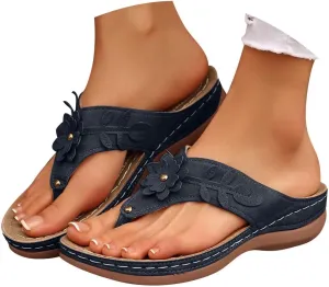 Breathable Mesh Sandals Women, Arch Support Wedge Flip Flops, Summer 2025 Comfortable Dressy Casual Beach Slippers