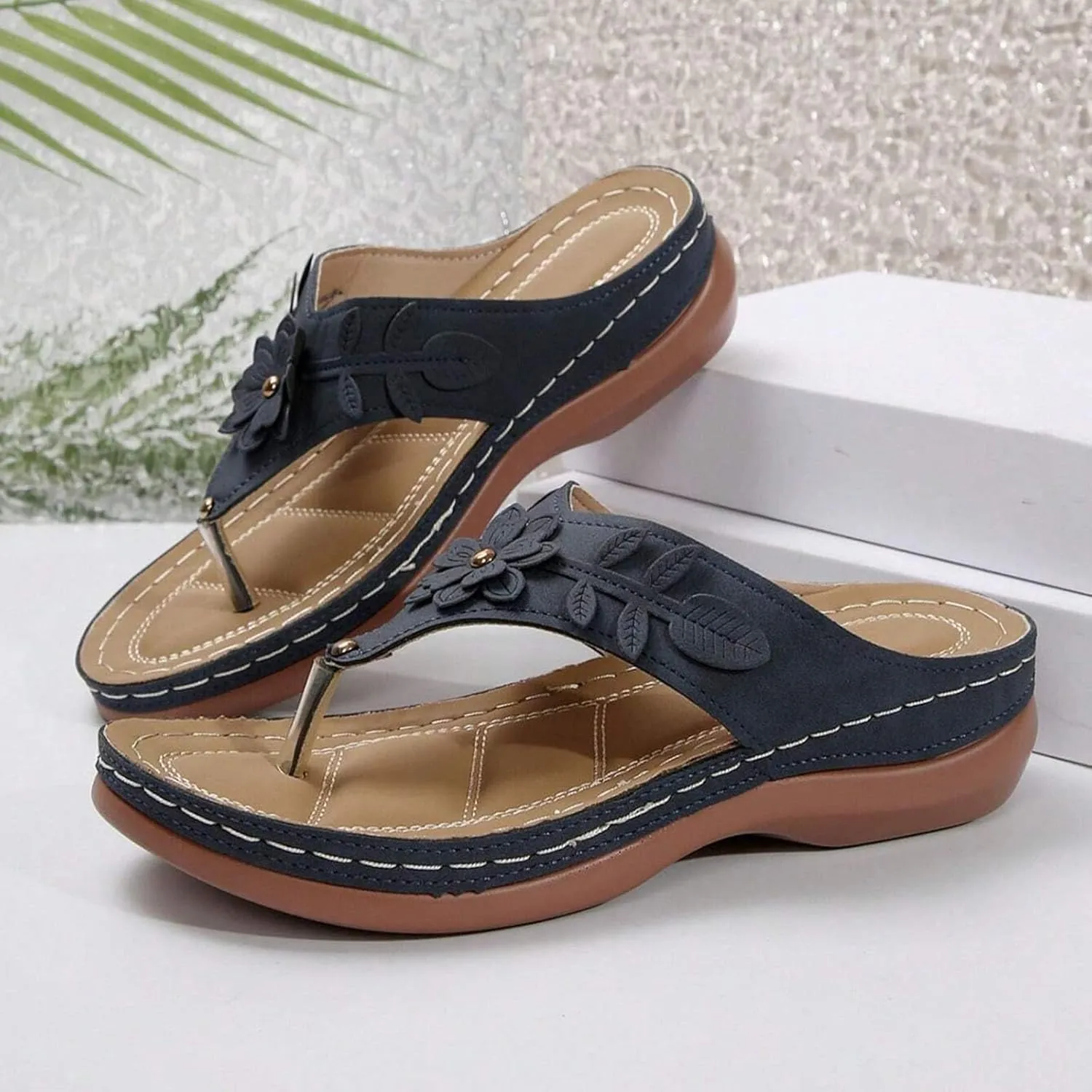 Breathable Mesh Sandals Women, Arch Support Wedge Flip Flops, Summer 2025 Comfortable Dressy Casual Beach Slippers