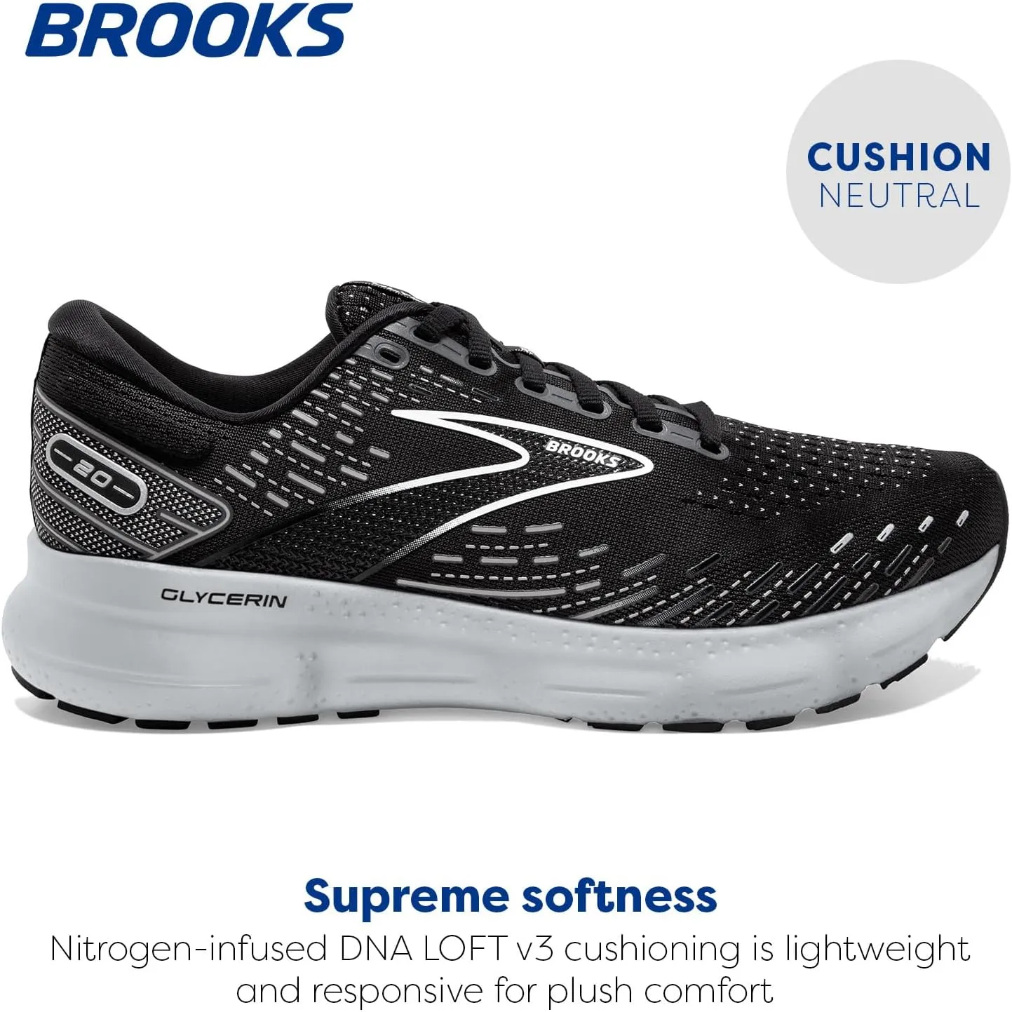 Brooks Men's Glycerin 20 Neutral Running Shoe