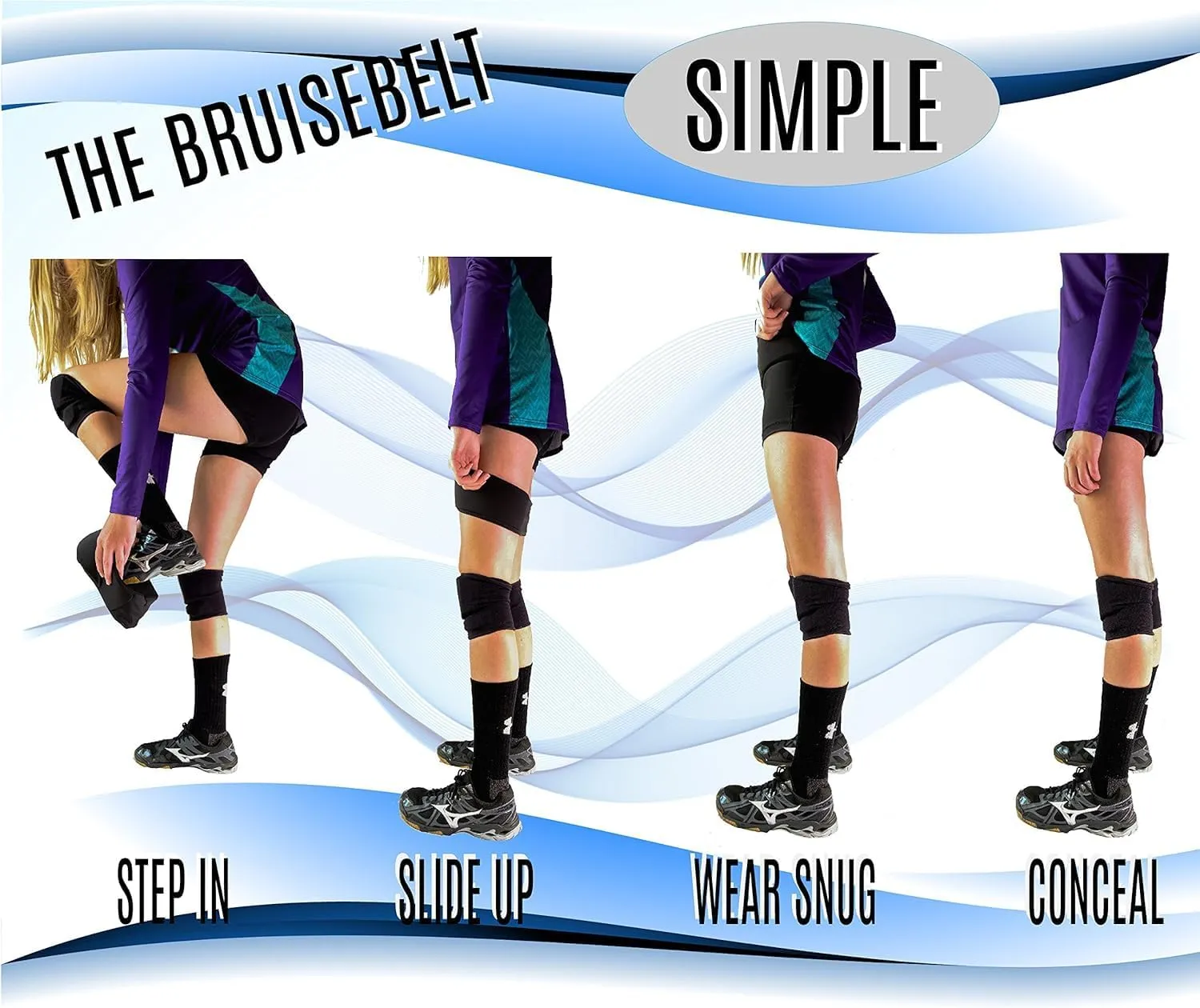 Bruisebelt - Hip Pads Protection Belt for Volleyball, Basketball, Football and Other Contact Sports - This Hip Protector is an Easy Slide on Belt with Gel Pads