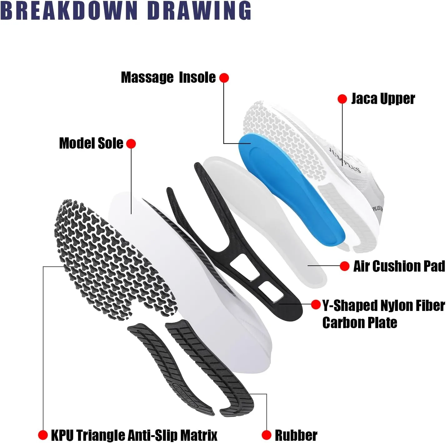 Built-in Air Cushion Walking Shoe Running Shoe Sport Shoe for Women Men