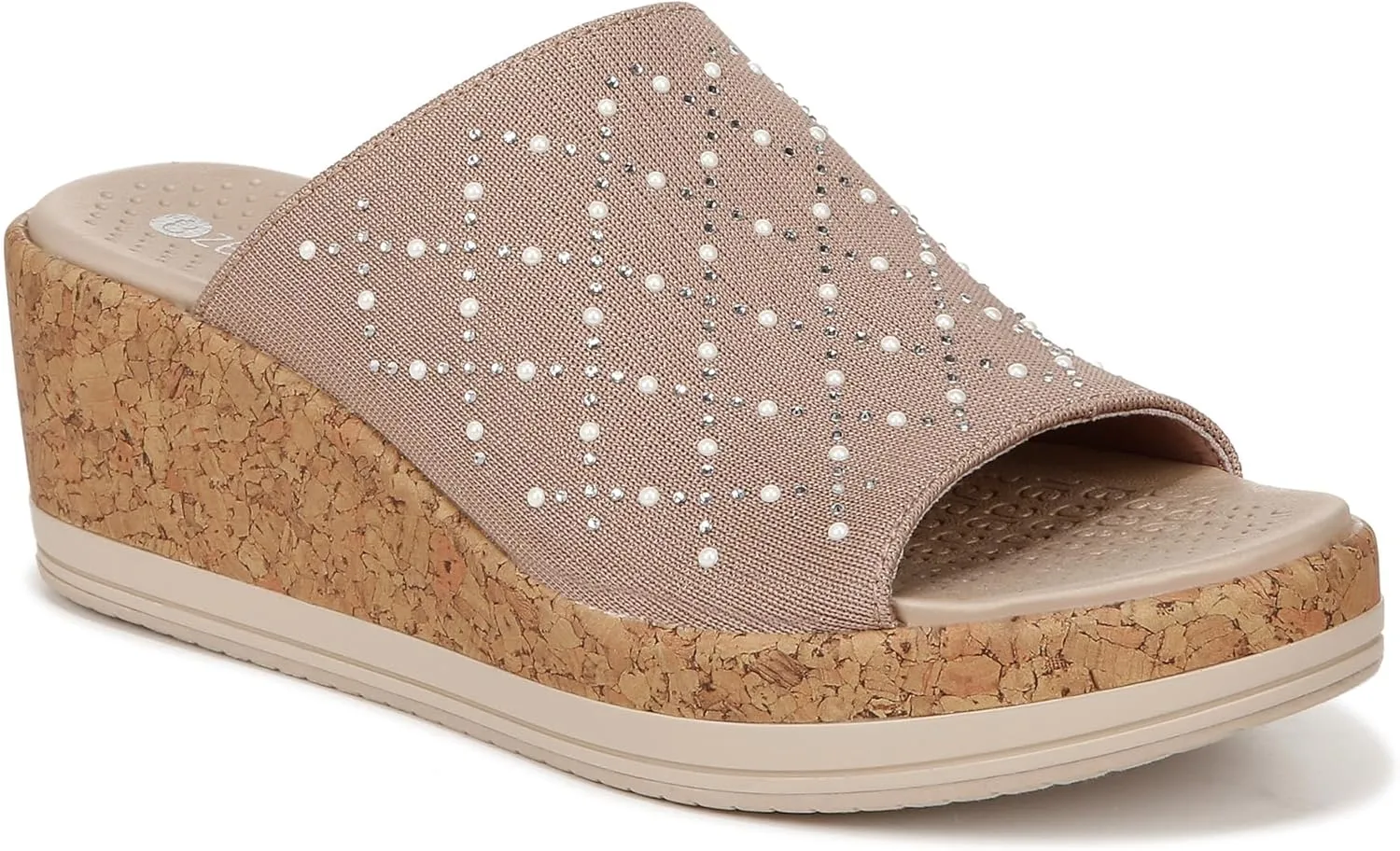 BZees Women's Royal Machine Washable Comfort Wedge Sandal Slide