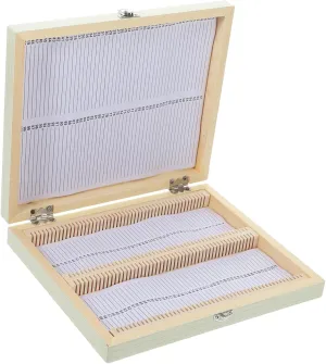 Cabilock Box Wooden Slide Storage Box for Microscope Slides Natural Holder with Buckle Compact Design for Easy Access and Organization