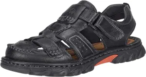 CAMEL CROWN Men's Leather Sandals Closed toe Fishermen Sandal Comfortable for Hiking Beach Walking Summer Shoes Size7-12