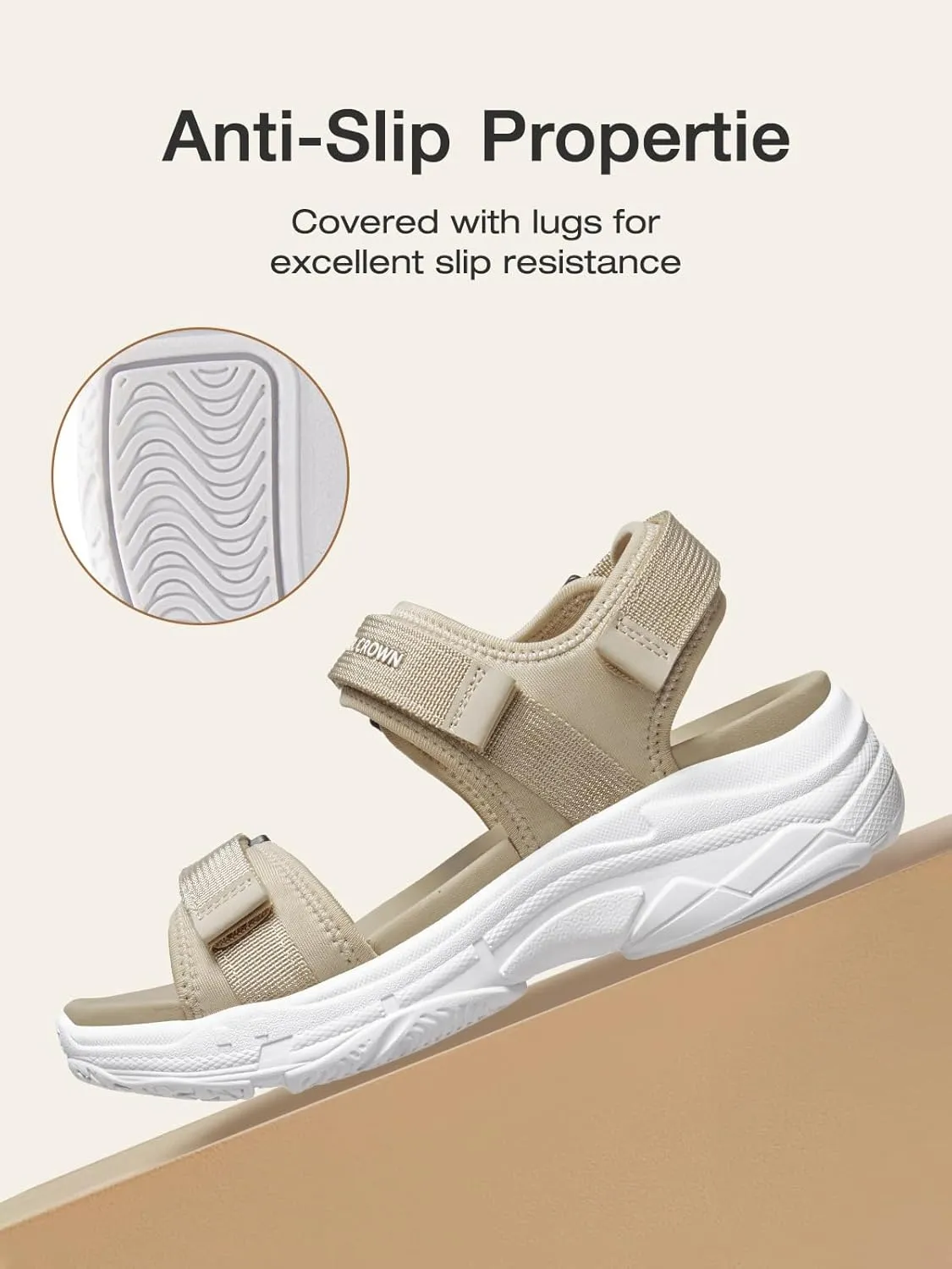 CAMEL CROWN Women's Athletic Sandals Comfortable Outdoor Walking Waterproof Lightweight Girls' Platform Shoes Open Toe Arch Support