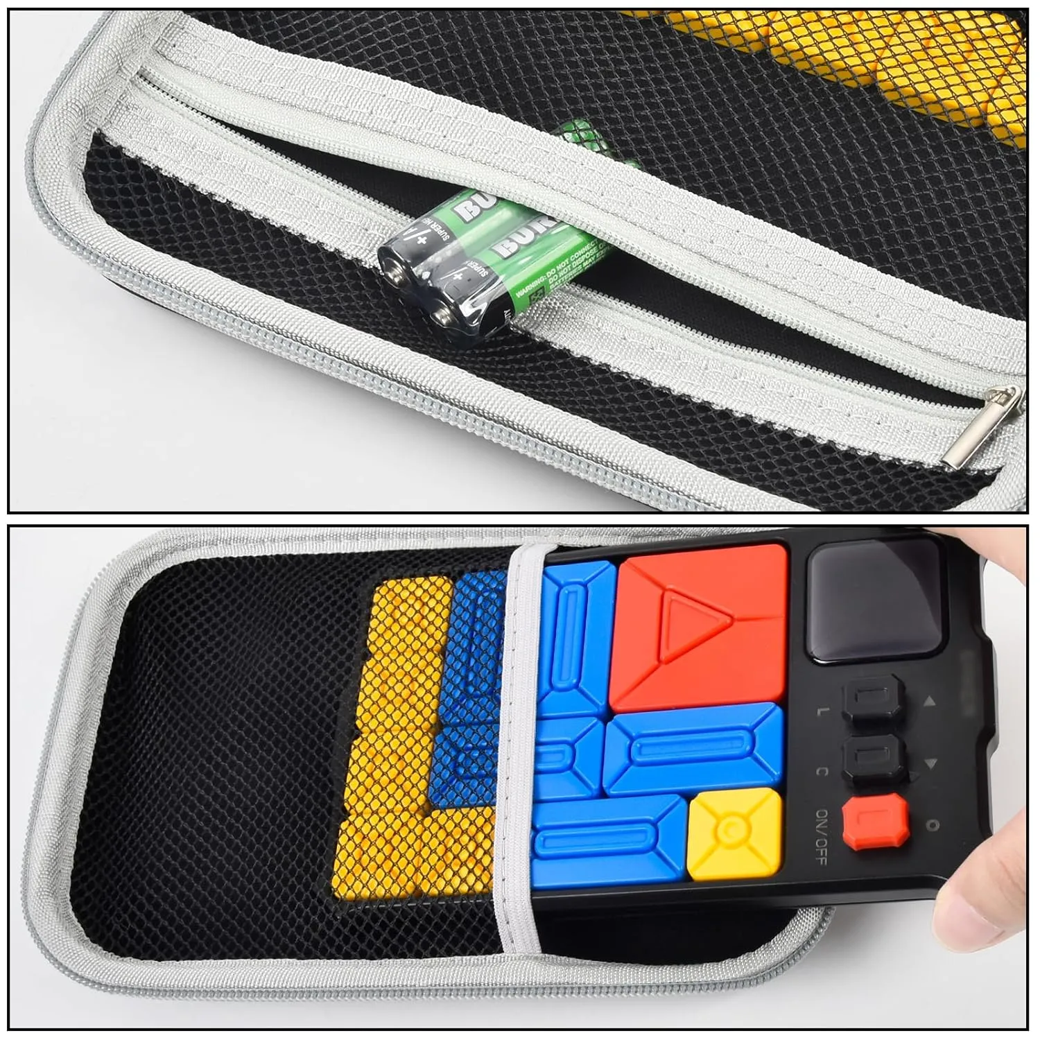 casmilee Case Compatible with Giiker Super Slide Brain Games, Brain Teaser Puzzles Organizer Storage Bag, Flow Slider Puzzle Game Holder (Black)