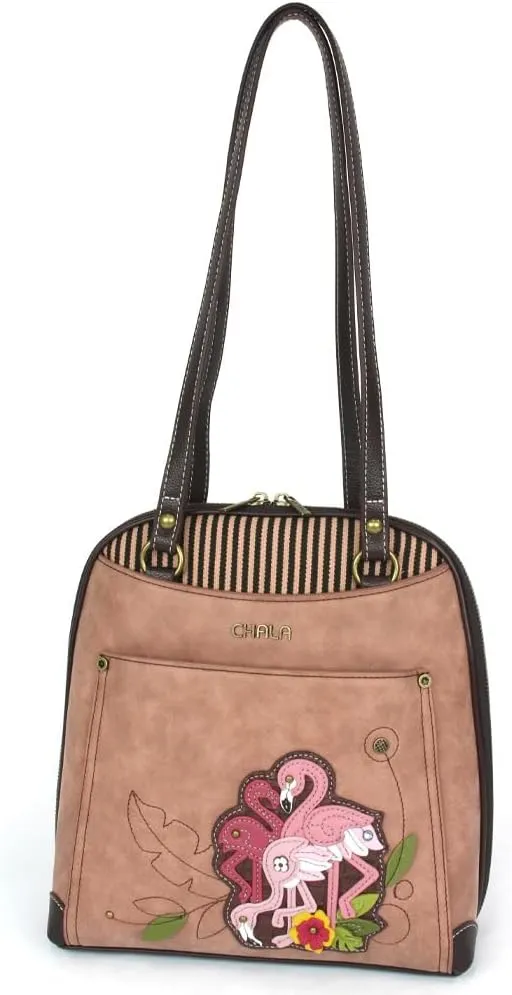 CHALA Convertible Backpack Purse - Women Convertible Shoulder Purse with Adjustable Strap