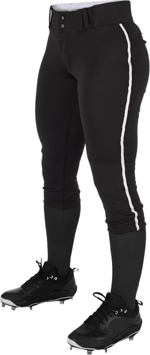 CHAMPRO Women's Tournament Low Rise Softball Pants with Side Piping