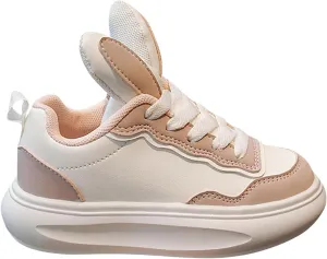 Children's Boys Girls Colorblocked Ripple Printed Sneakers 3D Bunny Decoration Soft Sole High Tops for Girls Size 2