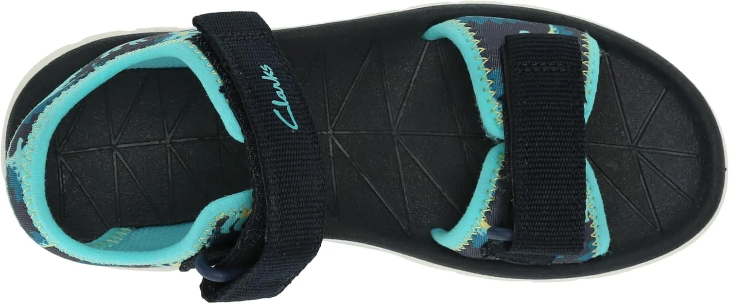 Clarks Surfing Tide K Sandal, Navy, 12 Wide US Unisex Big_Kid