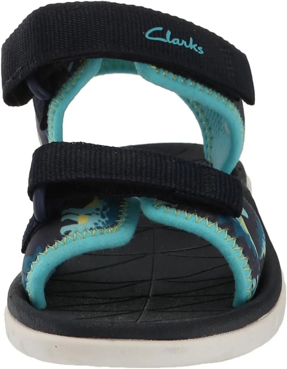 Clarks Surfing Tide K Sandal, Navy, 12 Wide US Unisex Big_Kid