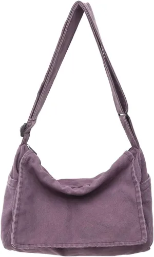 Collsants Messenger Bag for Women Men Satchel Bag Canvas Crossbody Shoulder Bag Casual Sling Bag