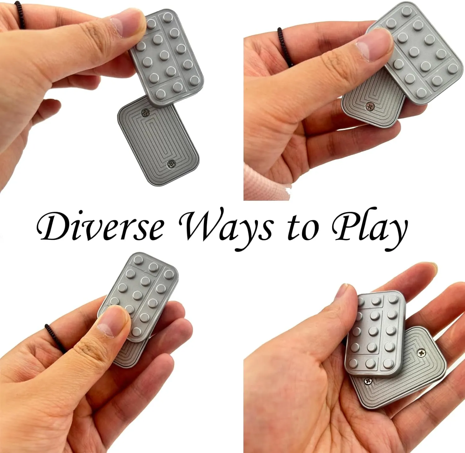Cool Fidget Toys Adults for Relax, EDC Fidget Slider with Various Gameplay, Magnet Slider Fidget, Lightning Infinite Fidget Slider, Fidget Toys Adults Metal Slider, Gifts for Boyfriend and Father