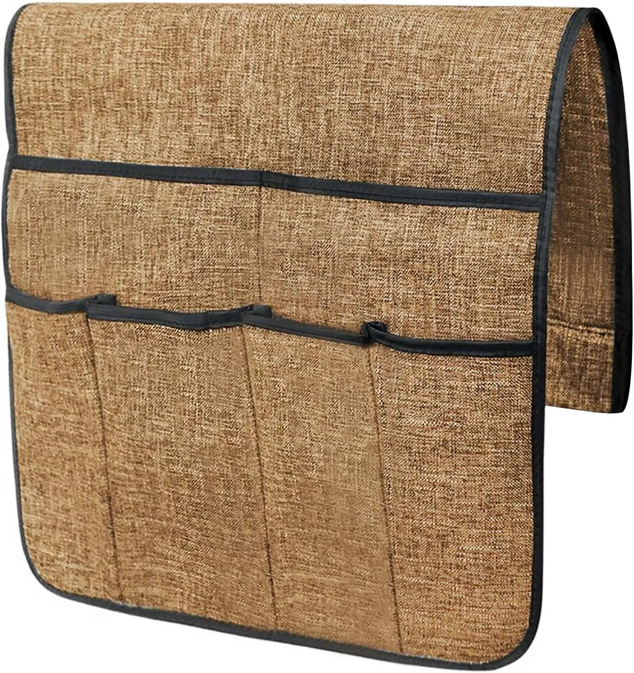 Couch Sofa Armrest Organiser Arm Chair Caddy Bedside Storage Pocket with 6 Pockets TV Remote Holder Bed Storage Pocket Bag for Cellphone Tablet Notepad Book Magazines DVD Glasses