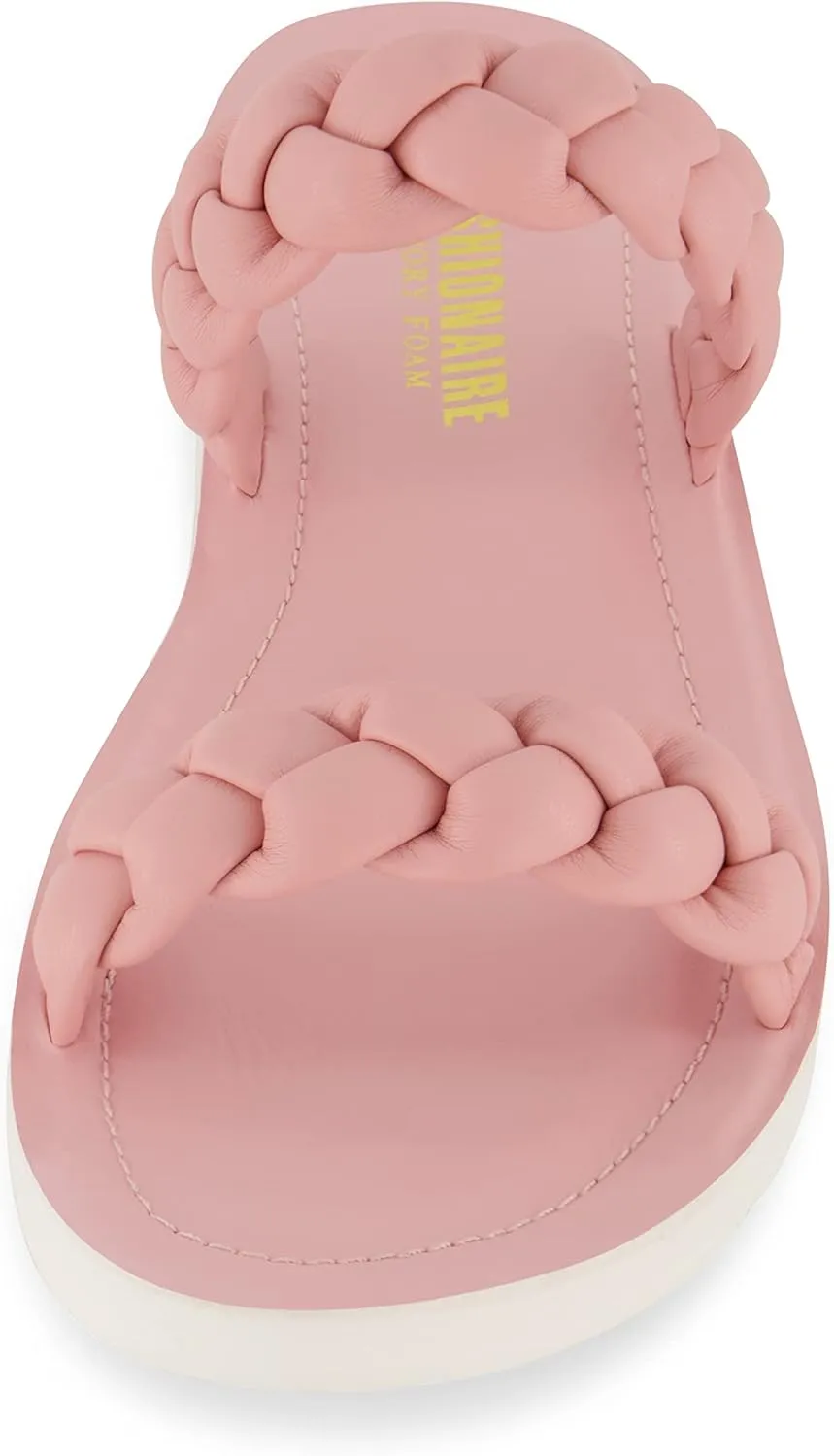 CUSHIONAIRE Women's Isla braided slide sandal  Memory Foam