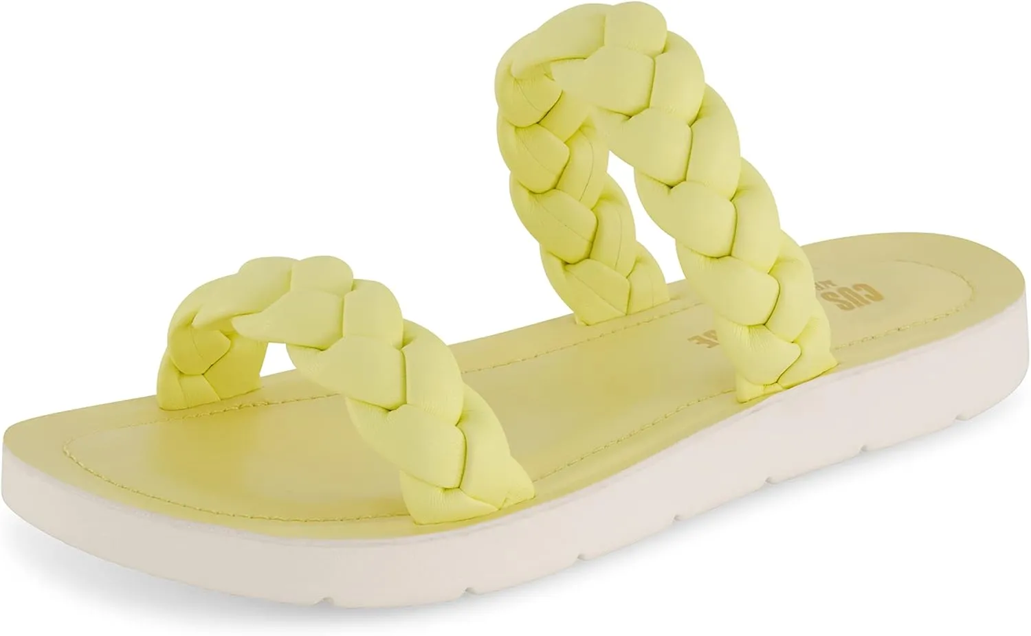CUSHIONAIRE Women's Isla braided slide sandal  Memory Foam